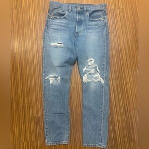 Levi’s 501 distressed jeans